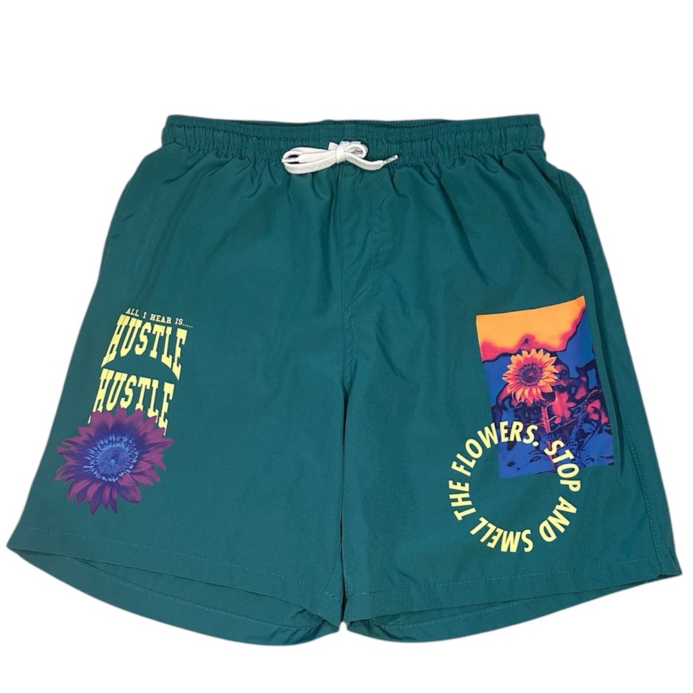 Brooklyn Cloth Men's Green Swim Trunks Board Shorts Mesh Lined Size Medium